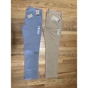 Lot Of 2 Levis 514 Straight Fit Jeans Stretch Jeans Color Brown/ Gray Workwear